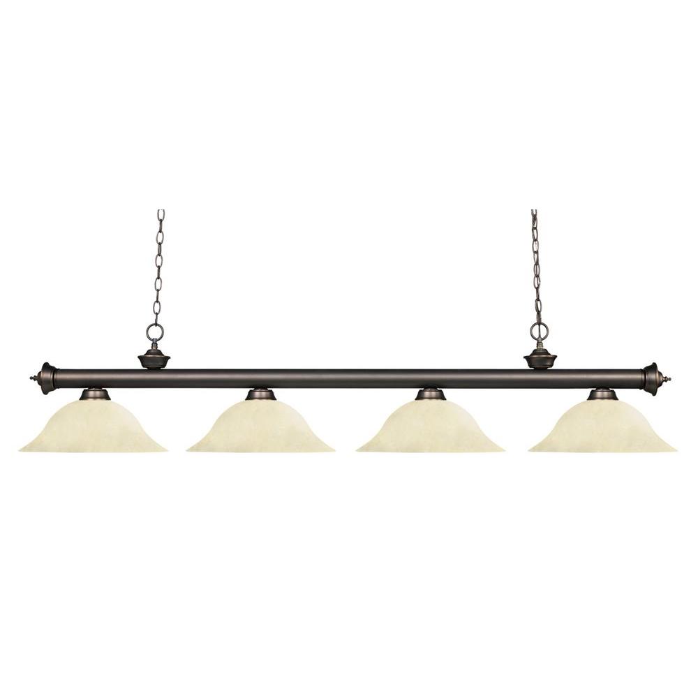 Island light fixtures bronze