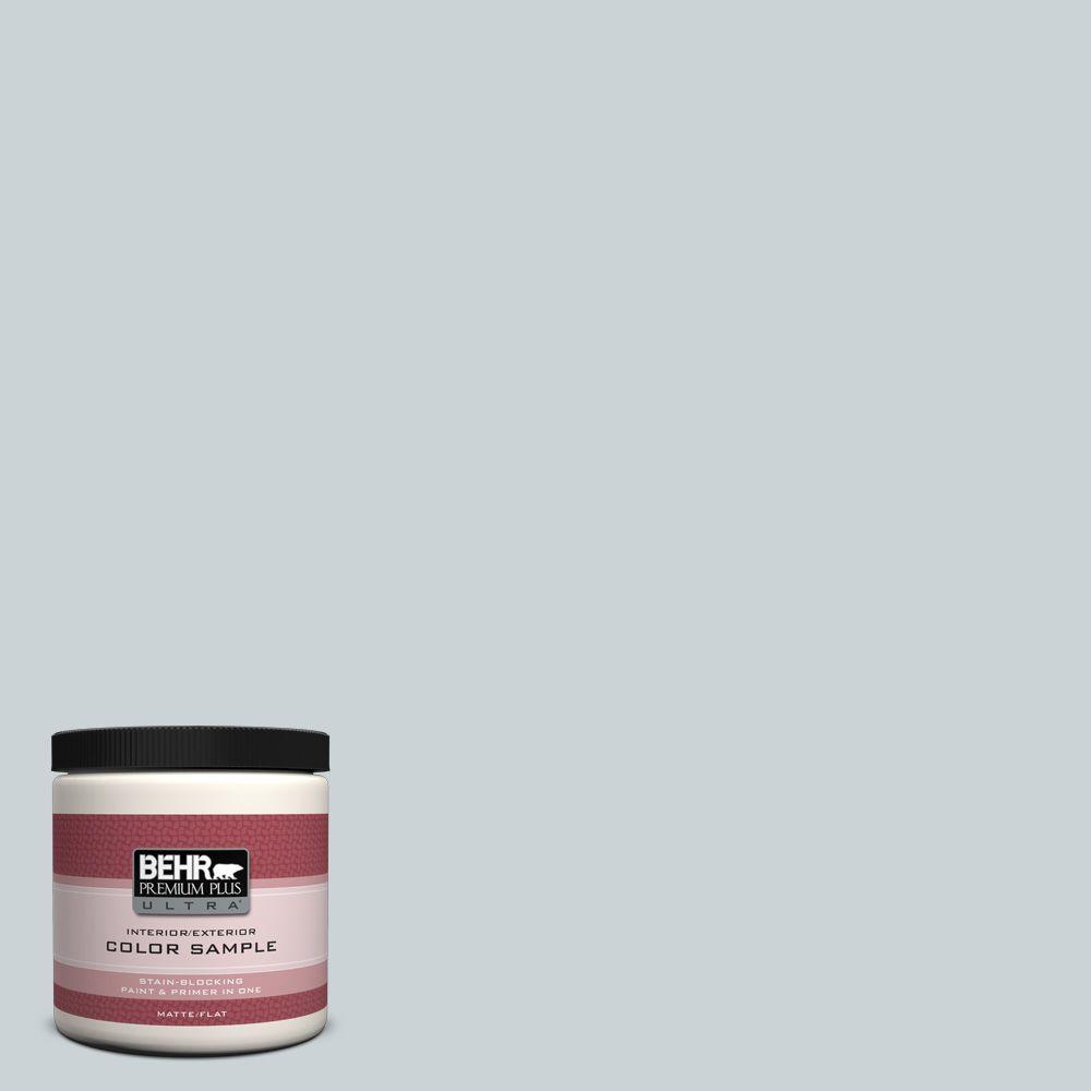 BEHR Premium Plus Ultra 8 oz. #N490-2 Icicles Flat Interior ...