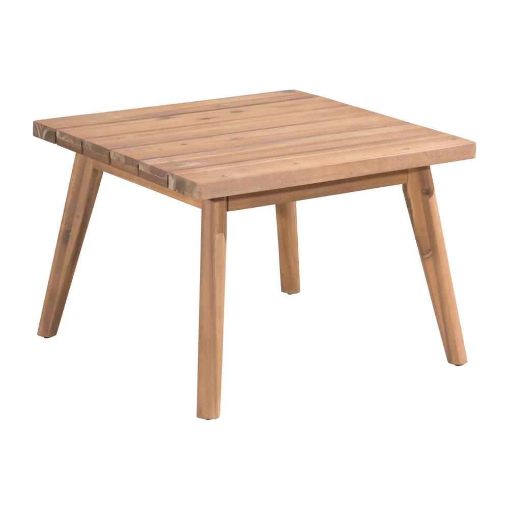 Zuo Pick Up Today Light Brown Wood Patio Tables Grace Bay Wood Outdoor Patio Side Table In Natural