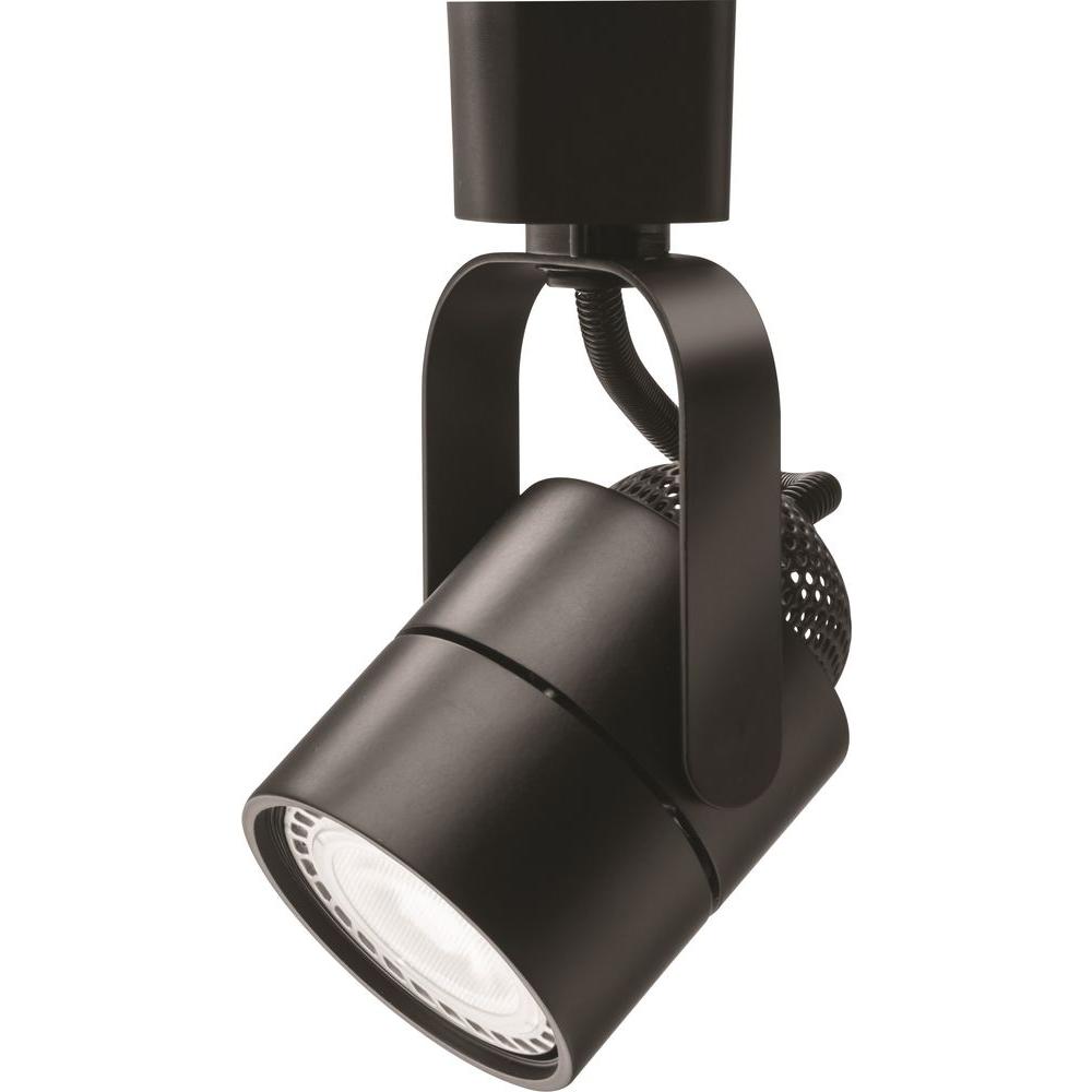 Track Heads Pendants Lighting The Home Depot Meshback 1 Light Black Led Track Lighting Head