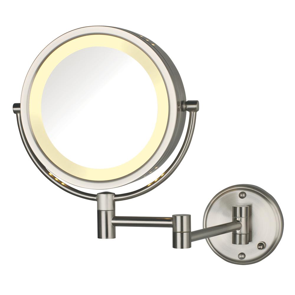 Zadro Double Vision Gooseneck Vanity Makeup Mirror In Chrome Fg50 The Home Depot