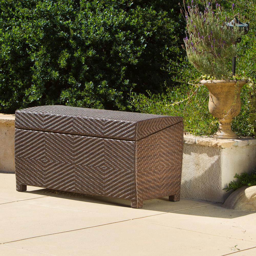rattan outdoor storage chest