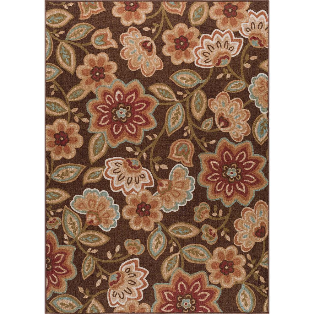 Tayse Rugs Majesty Brown 5 ft. x 7 ft. Transitional Area RugMJS1708
