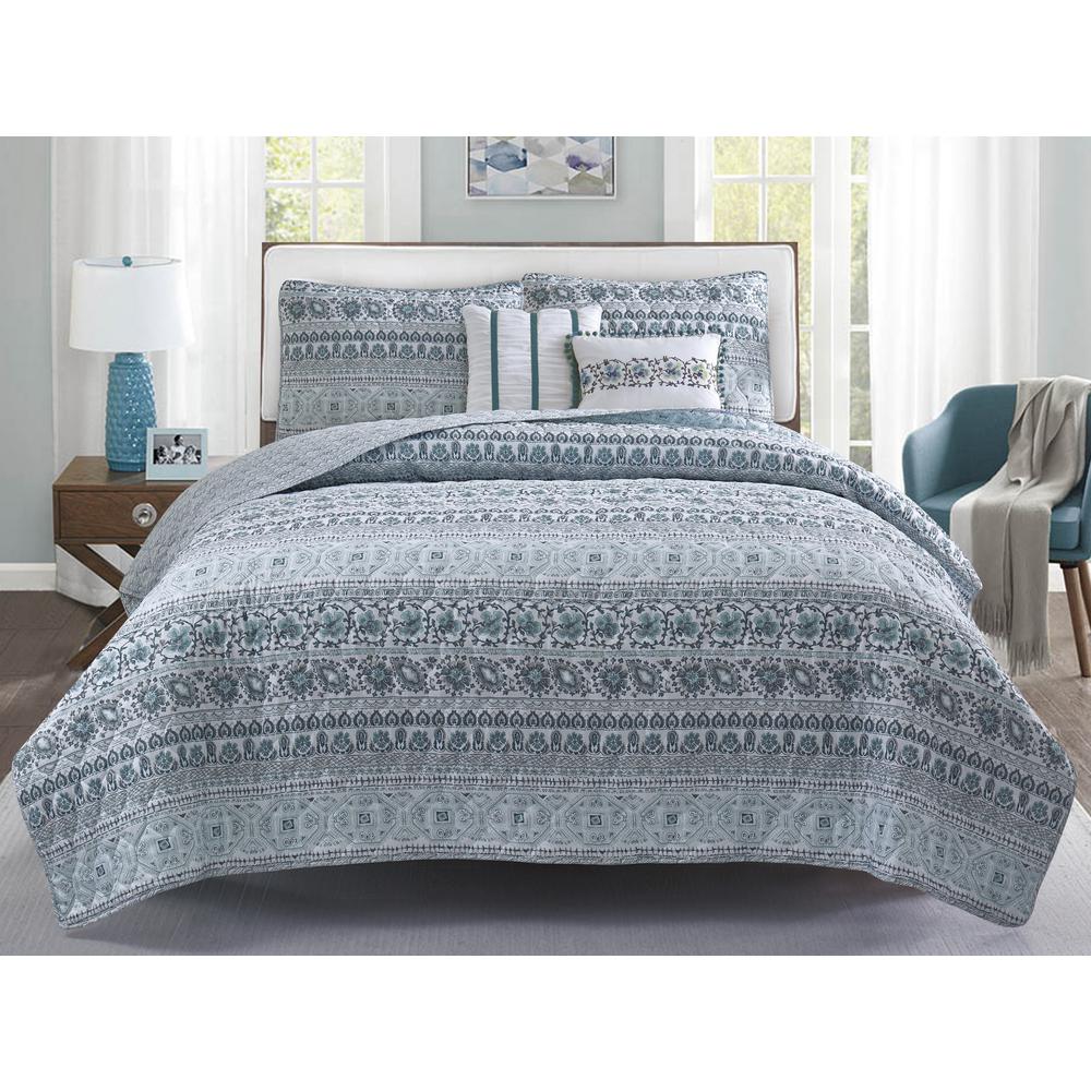 r2zen-chloe-5-piece-blue-and-grey-floral-full-queen-quilt-set-a605bl13-the-home-depot