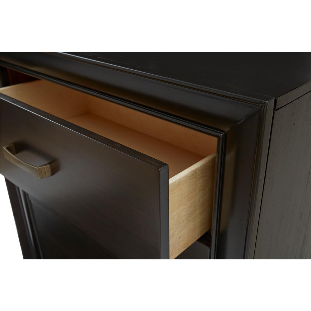 Progressive Furniture Dakota 5 Drawer Mahogany And Black Chest Of