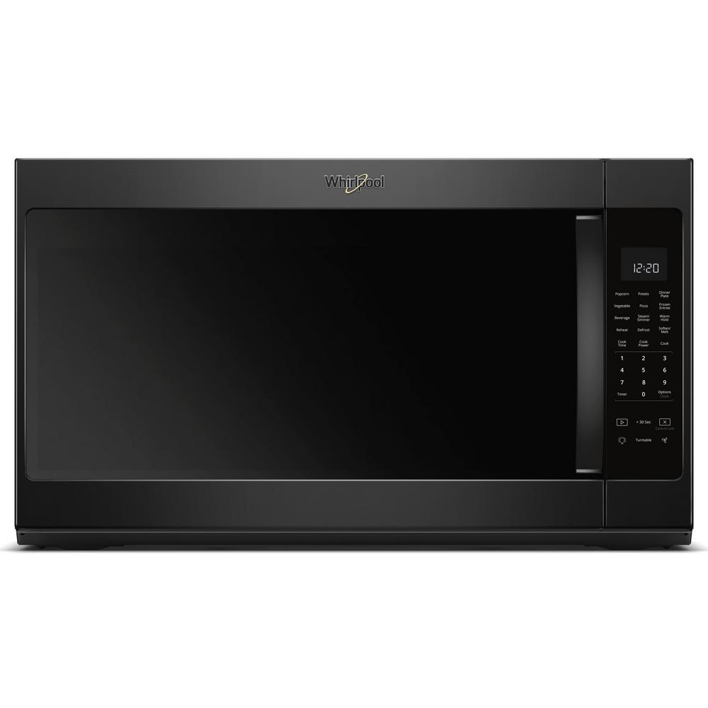 Whirlpool 2 1 Cu Ft Over The Range Microwave In Black With Steam Whirlpool 2 1 Cu Ft Over The Range Microwave In Black With Steam Cooking