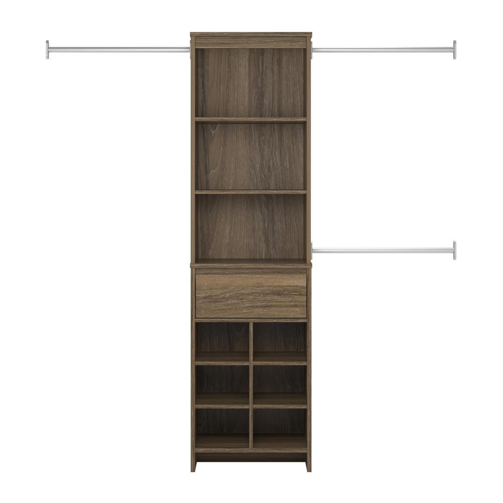 Ameriwood Home Adult Closet System in Weathered Oak by Ameriwood Home