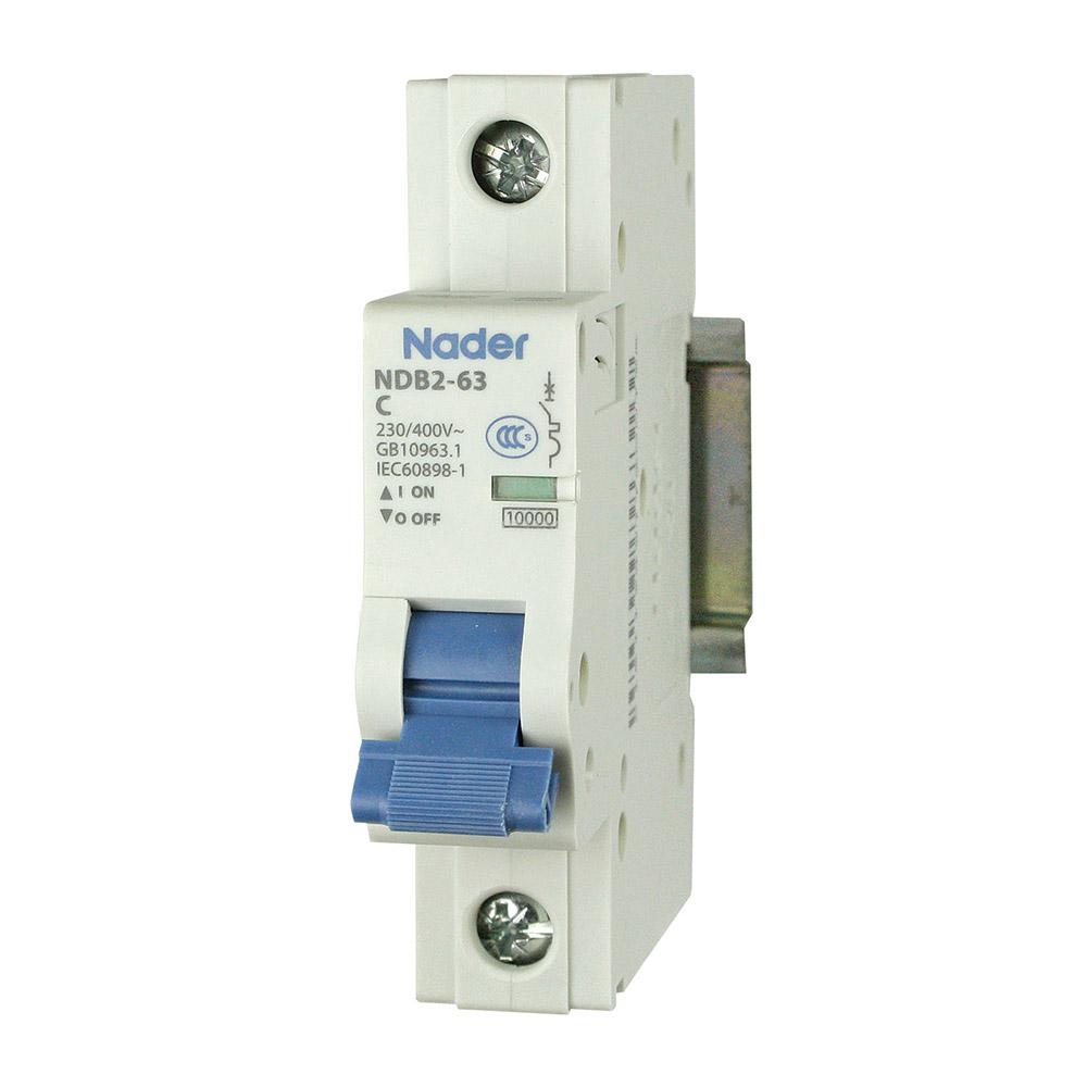 25 amp ASI NDB1L-32C-25-240V DIN Rail Mount Ground Fault Circuit Breaker UL 1053 Ground Fault Sensing 240V Leakage Current 30 mA