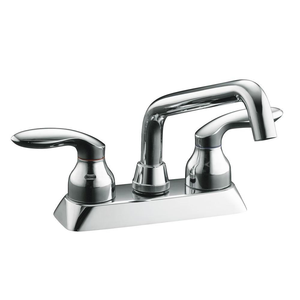 Kohler Coralais 4 In 2 Handle Low Arc Bathroom Sink Faucet In Polished Chrome