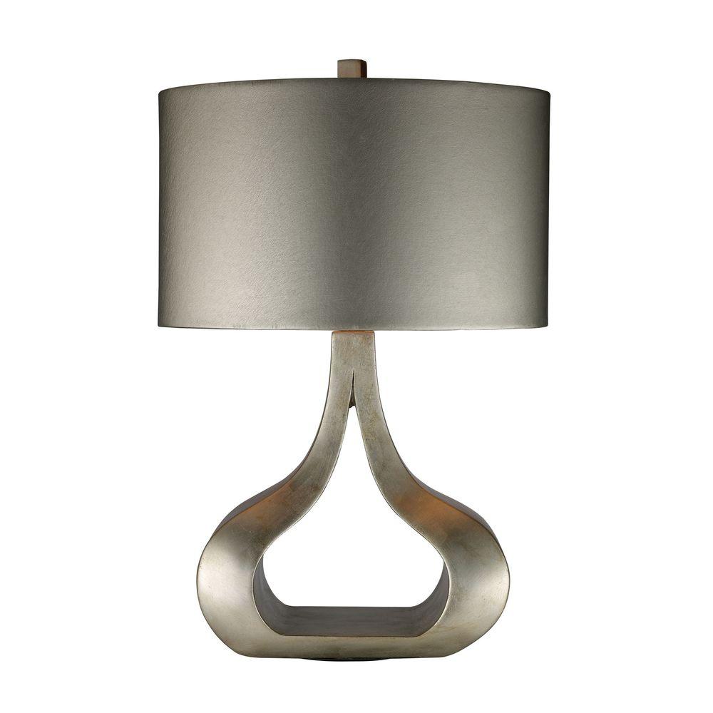 Titan Lighting Ina 26 In Silver Leaf Table Lamp With Metallic Shade