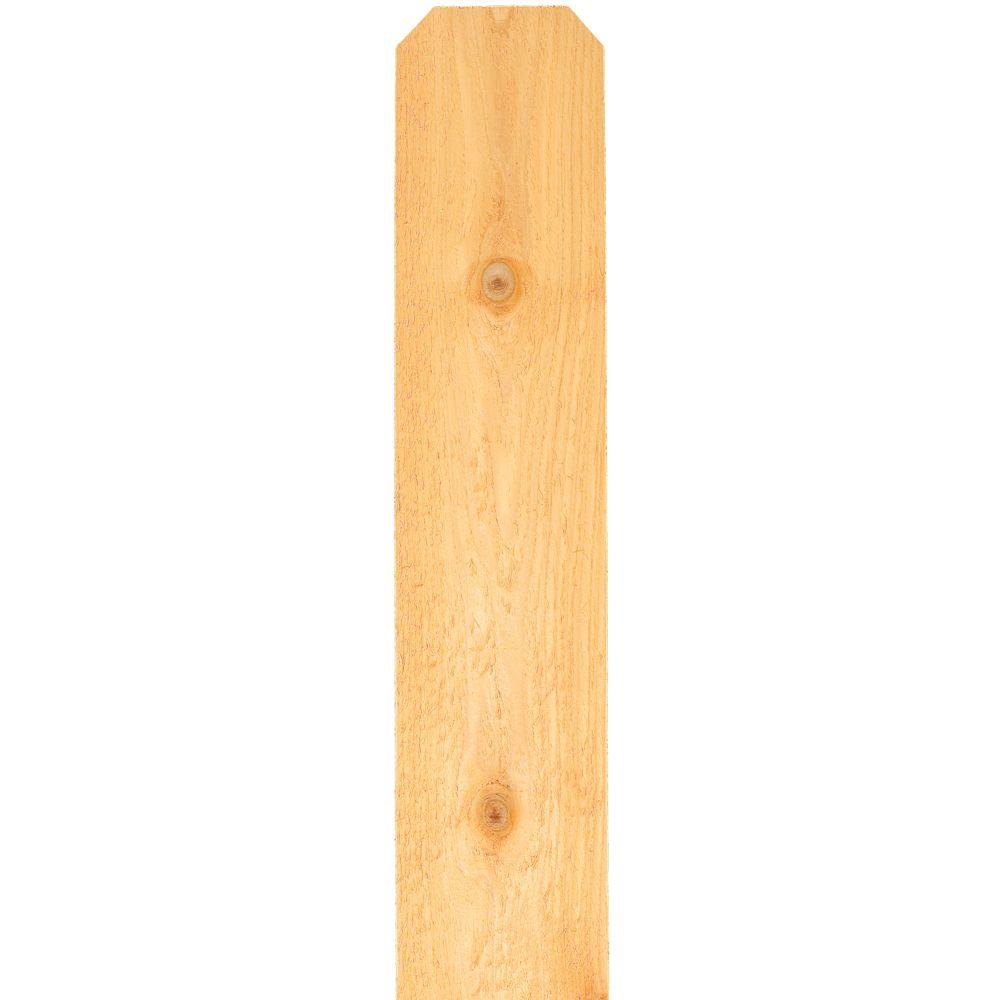 Alta Forest Products 5 8 In X 6 In X 4 Ft Western Red Cedar Dog Ear Fence Picket 63029 The Home Depot