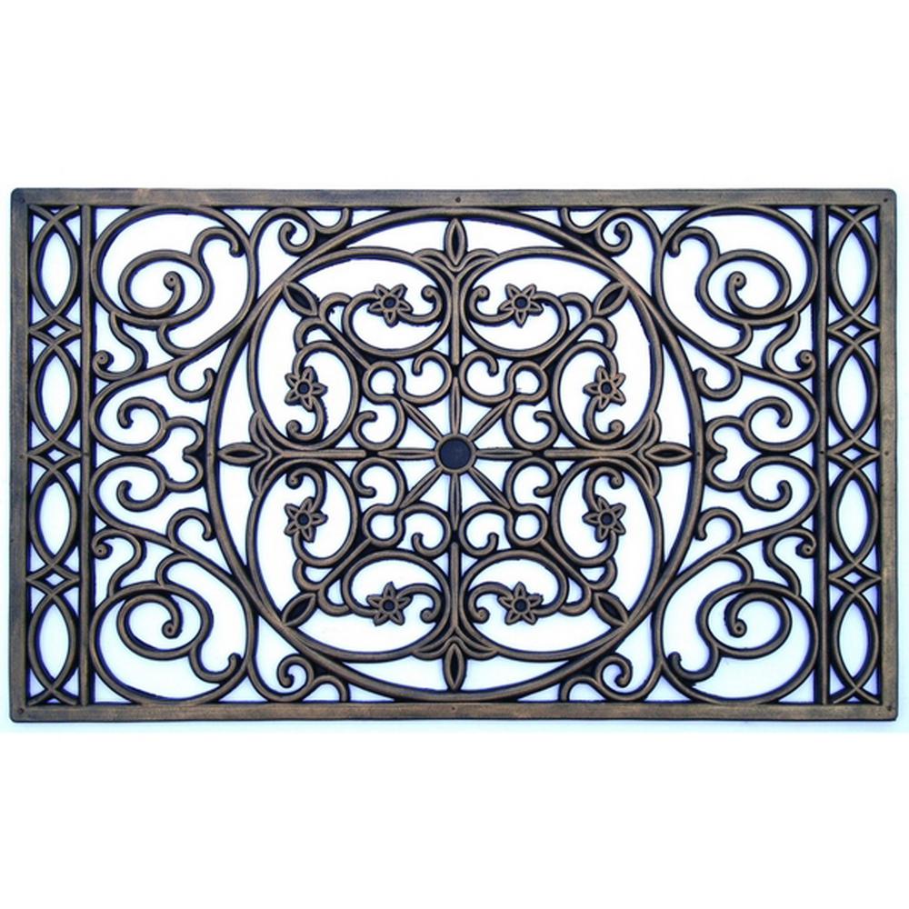 A1HC First Impression Rubber Grill Black/Copper 18 inch x 30 inch Door Mat