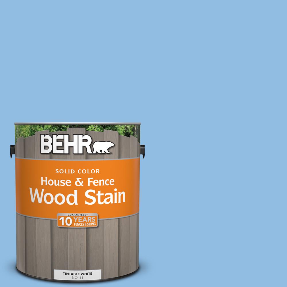 BEHR 1 Gal P520 3 Toile Blue Solid House And Fence Exterior Wood   Toile Blue Behr Wood Deck Stain 01101 64 1000 