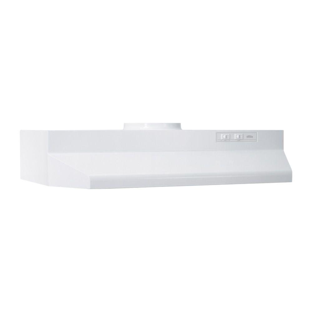 NuTone RL6200 Series 24 in. Ductless Under Range Hood with Light in WhiteRL6224WH The