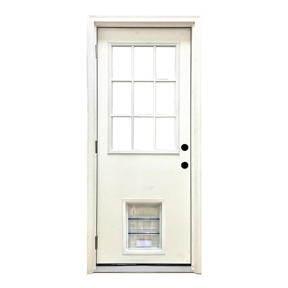 Steves &amp; Sons 36 in. x 80 in. Classic 9 Lite RHOS White