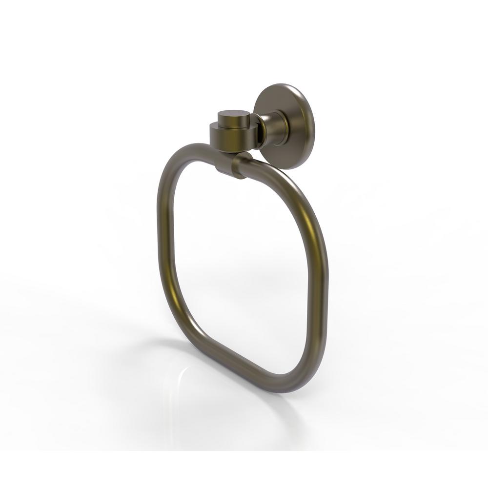 Allied Brass Continental Collection Towel Ring in Antique Brass2016ABR The Home Depot
