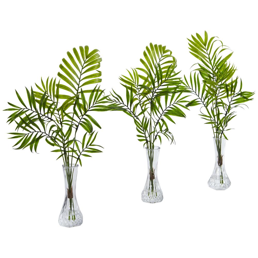Nearly Natural Indoor  Mini  Palm Artificial  Plant  in Vase 
