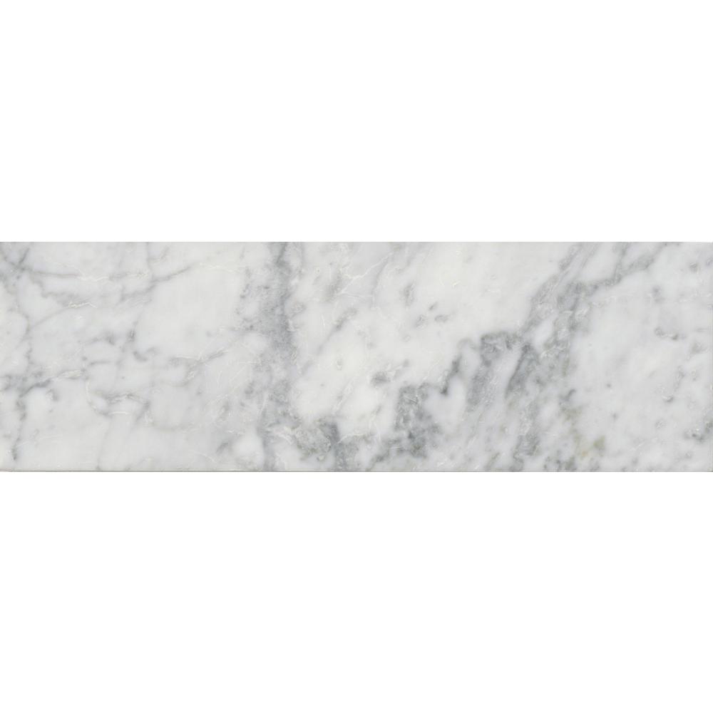 Msi Arabeo Carrara 4 In X 12 Honed Marble Floor And Wall Msi Arabeo Carrara 4 In X 12