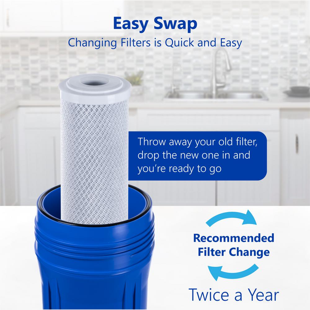 2 Pack Polypropylene Sediment Filter /& 2 Pack Granular Activated Carbon Filter 10 x 4.5 Fil-fresh Whole House Big Blue Water Filter Bundle