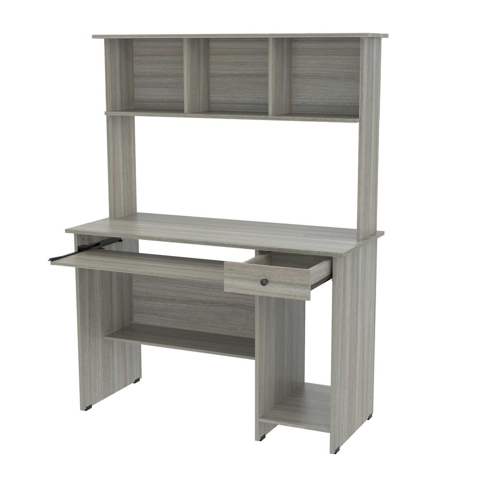 Inval Smoke Oak Computer Desk Cc 6701 The Home Depot