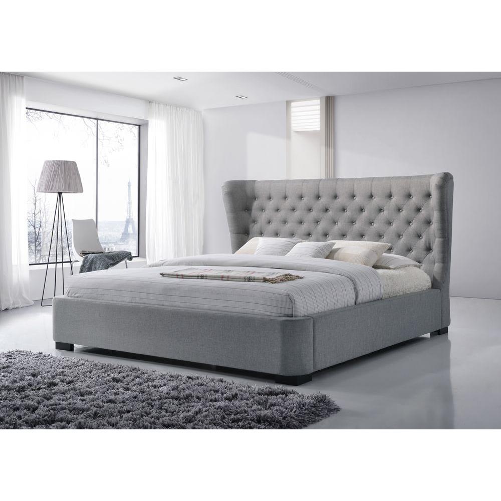 LuXeo Manchester Gray King Upholstered Bed-LUX-K6320-GRY ...