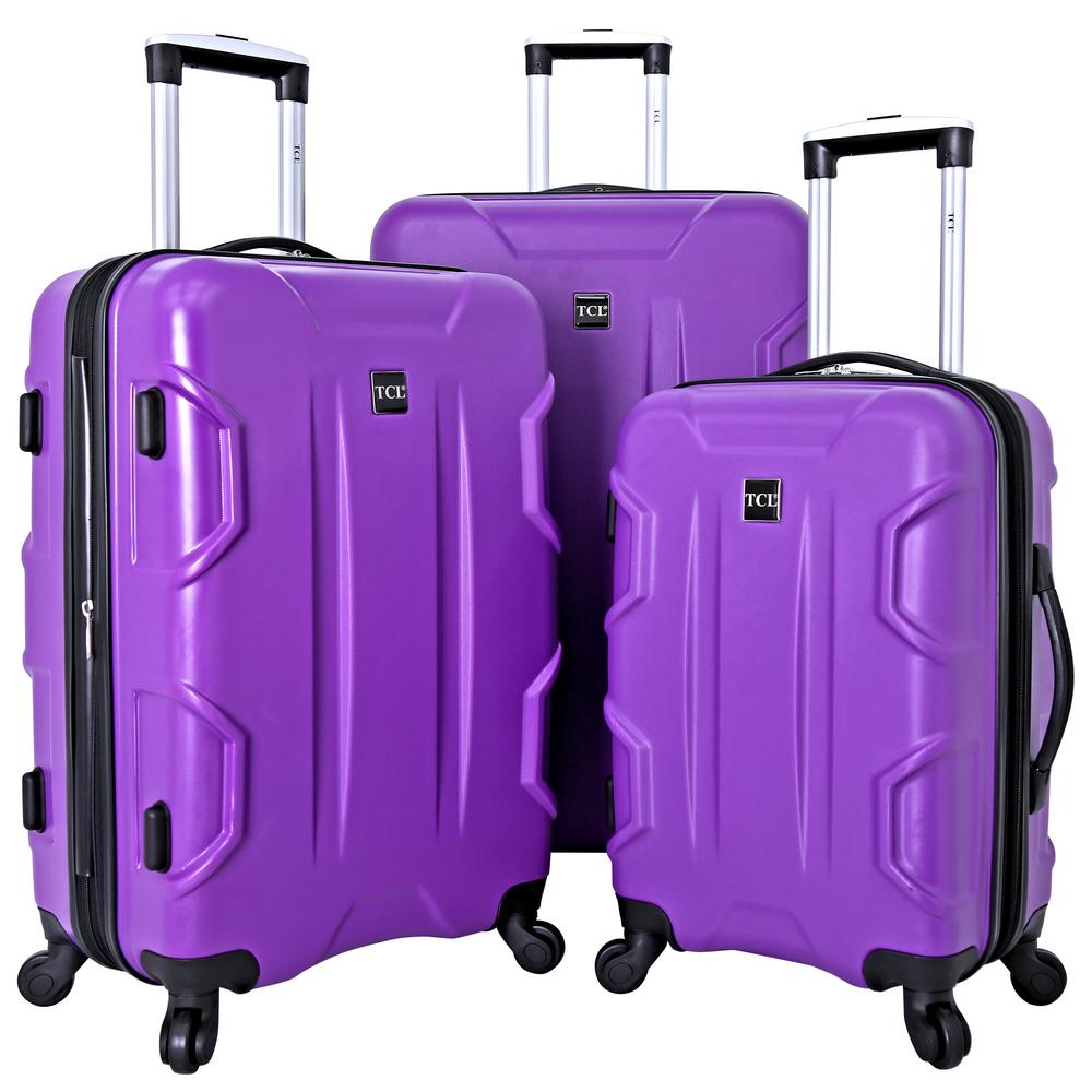 UPC 015272776607 product image for 3-Piece Expandable Hard Side Luggage Collection with Spinners (Camden), Purple | upcitemdb.com