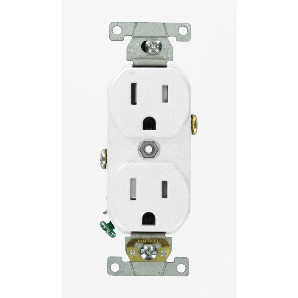 Leviton 20 Amp 125-Volt Duplex Self-Test GFCI Outlet, White-R12 ... Leviton 20 Amp 125-Volt Duplex Self-Test GFCI Outlet, White-R12 ...