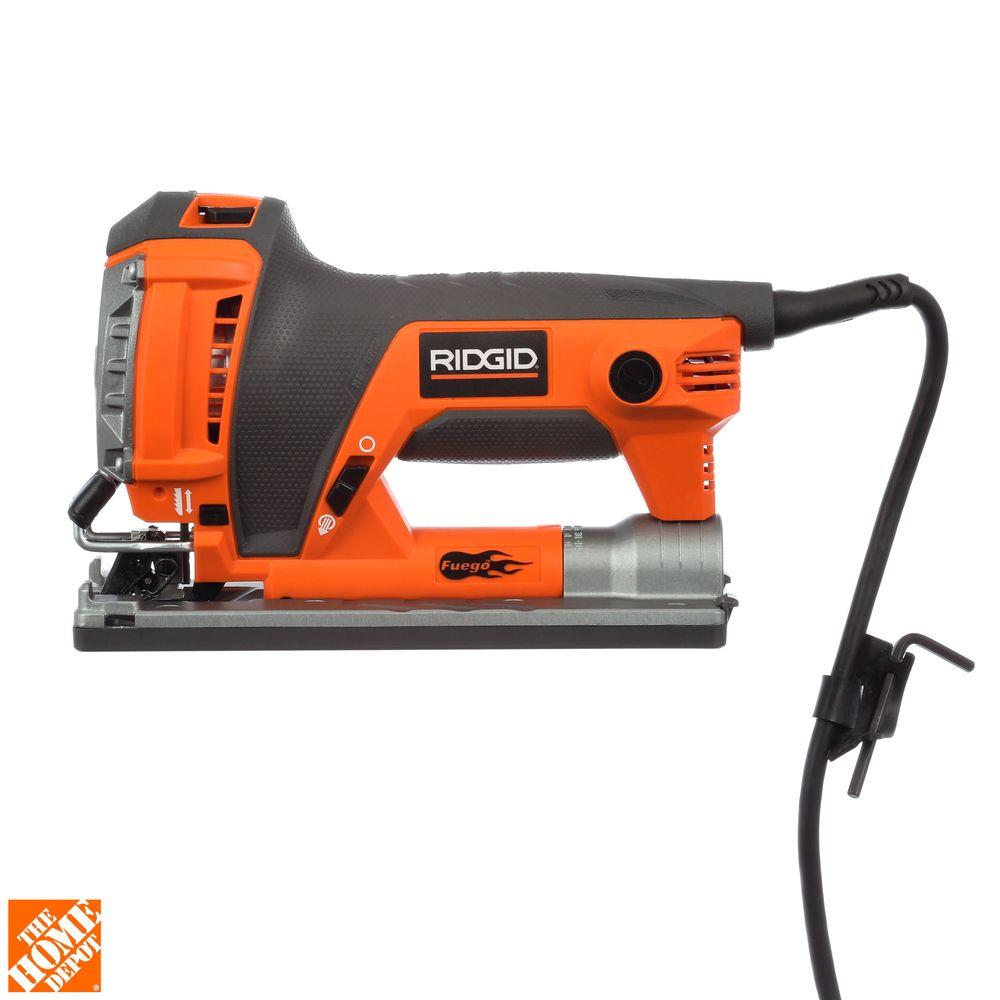 RIDGID Compact Orbital Jig Saw 3 Amp W/ LED Light Beveled Cut Keyless