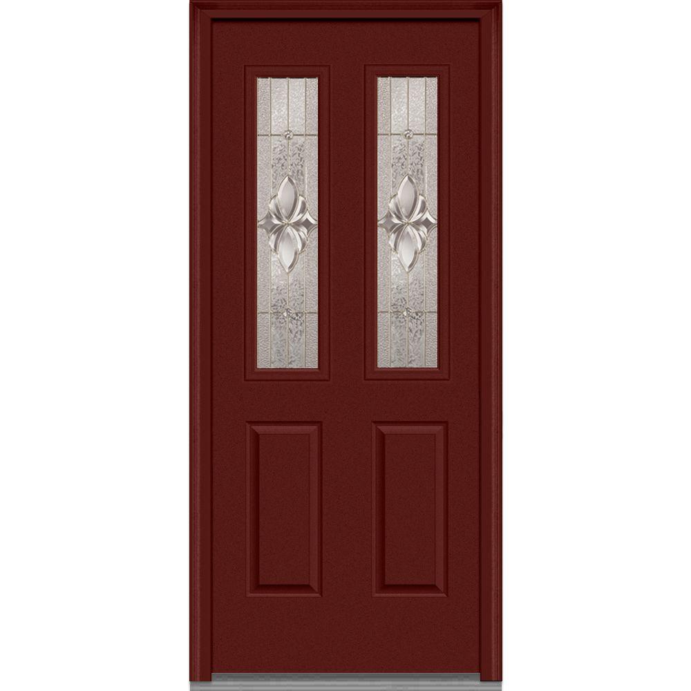 MMI Door 34 In. X 80 In. Heirloom Master Right-Hand Decorative 1/2 Lite ...