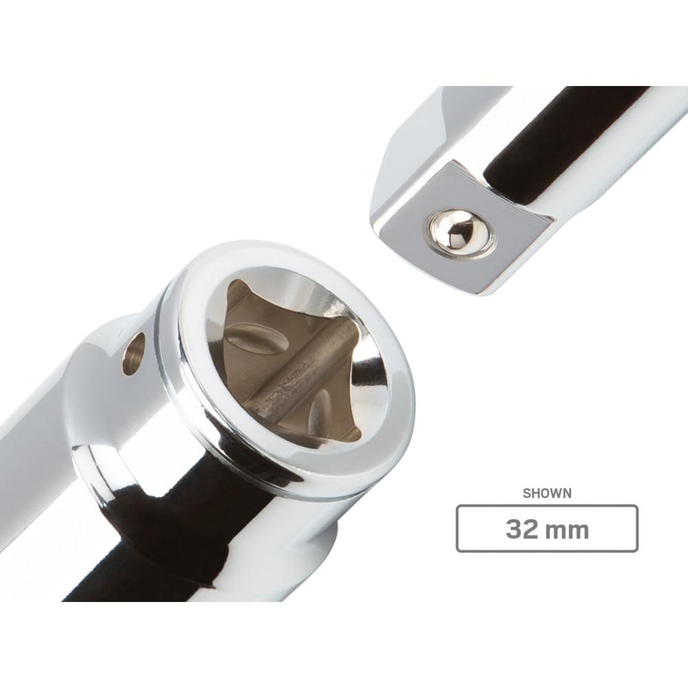 Chrome Finish Martin 1246MM Forged Alloy Steel 46mm Opening 30 Degree Angle Service Wrench 217.42MM Overall Length