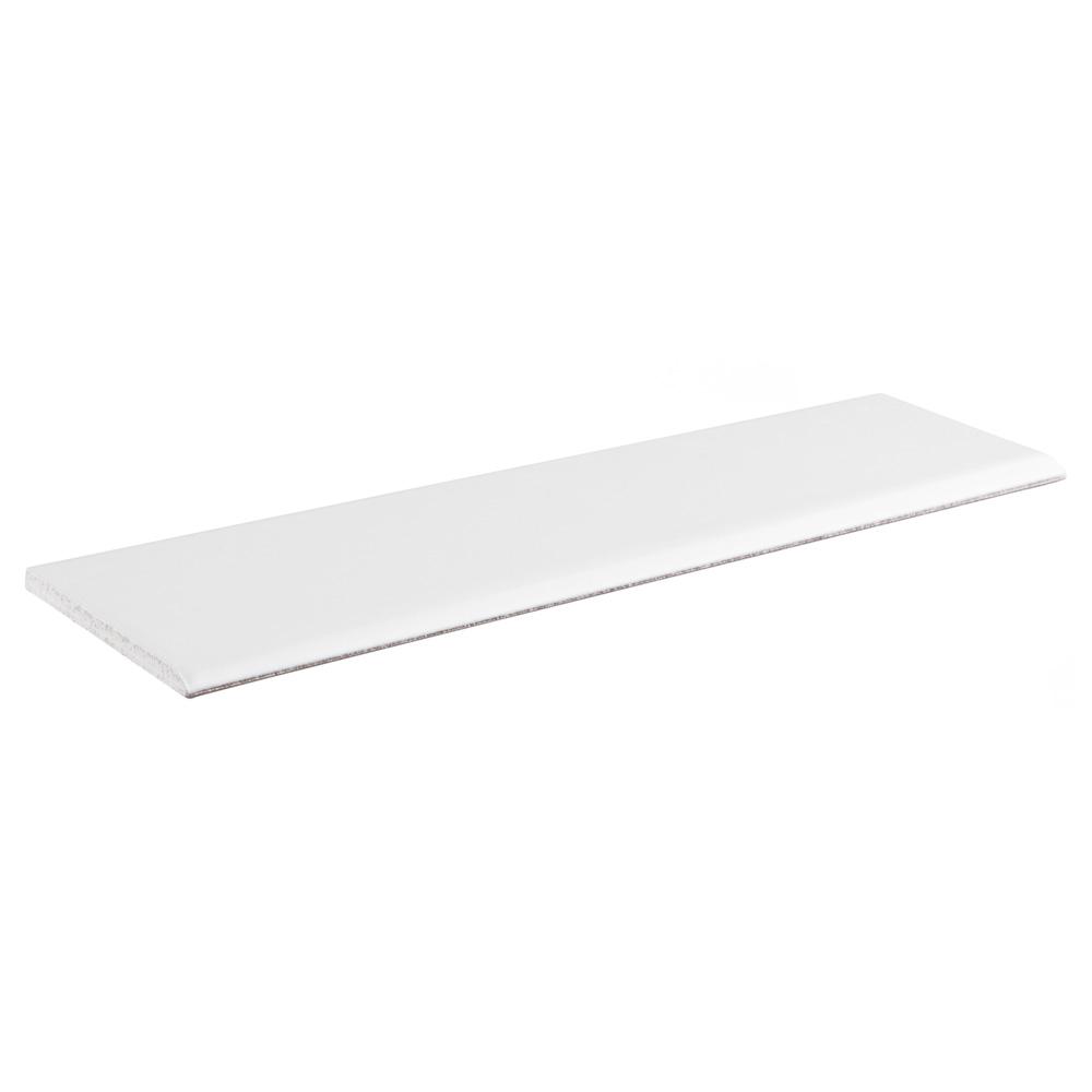 Merola Tile Battiscopa Matte White 3 1 4 In X 12 3 8 In Ceramic Wall Trim Tile Wosbtmmw The Home Depot