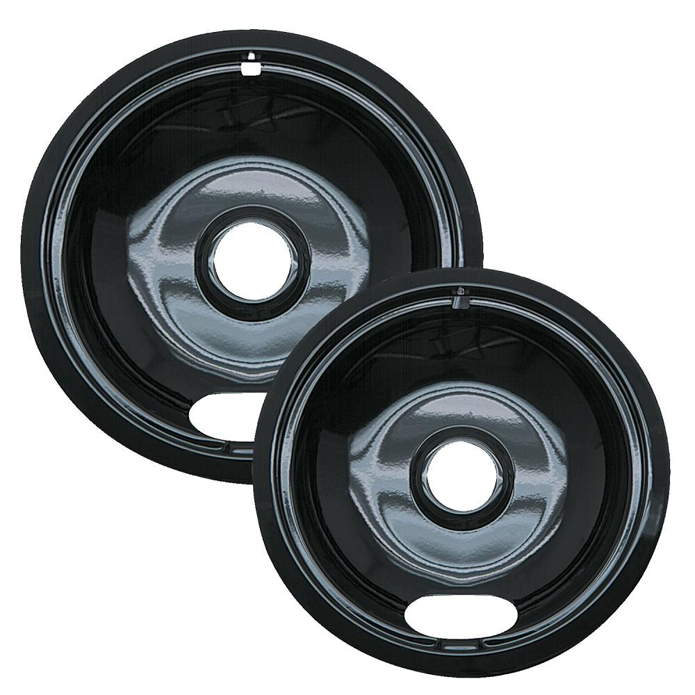 Range Kleen 6 In Small And 8 Large A Style Drip Pan Black Drip Pan