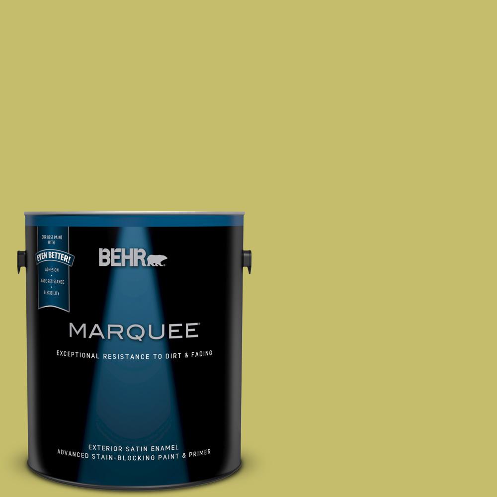 BEHR Premium Plus Ultra 5gal. P3302 Lime Bright Satin Enamel Exterior Paint985005 The Home