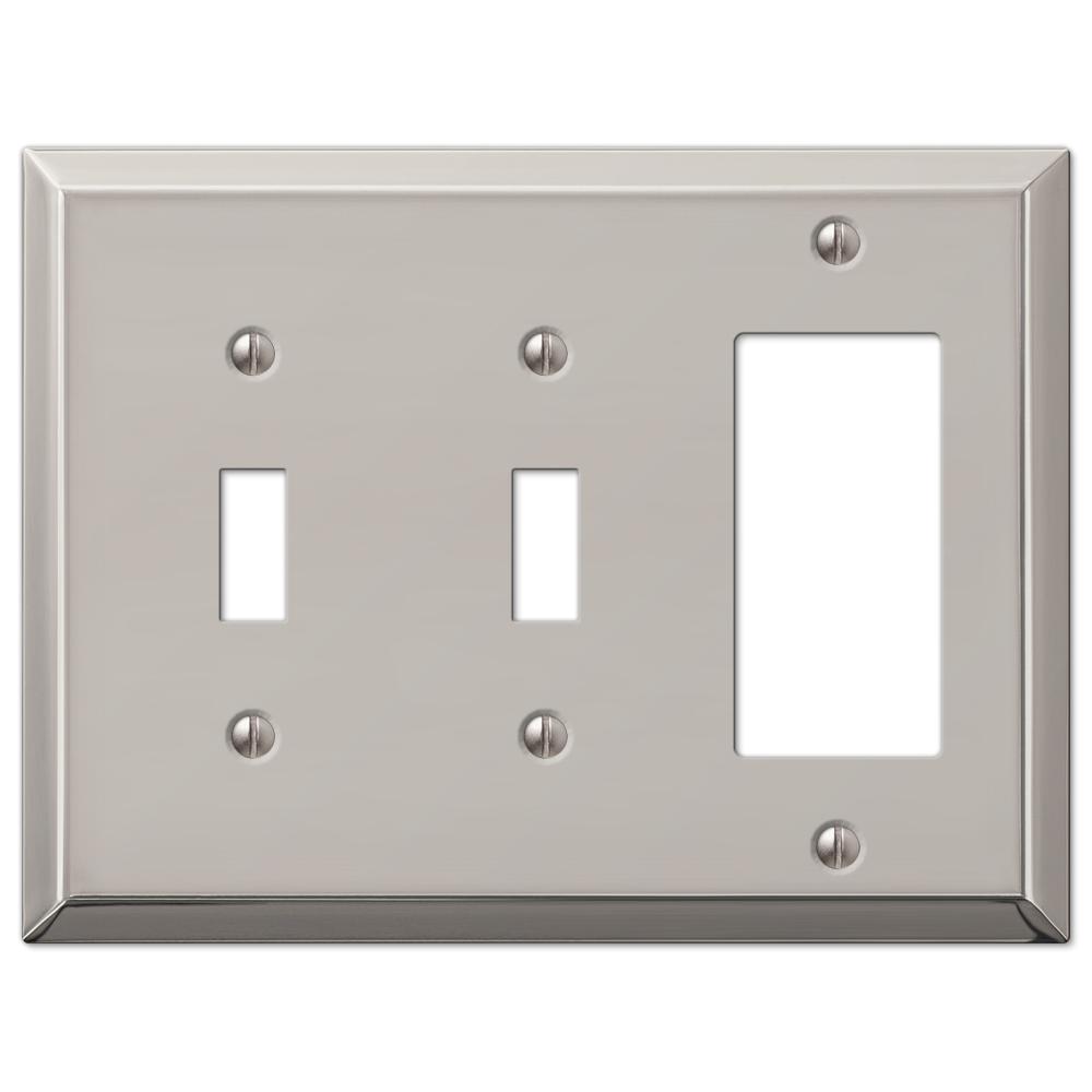 Amerelle Century 2 Toggle 1 Decora Wall Plate, Polished Nickel163TTRPN