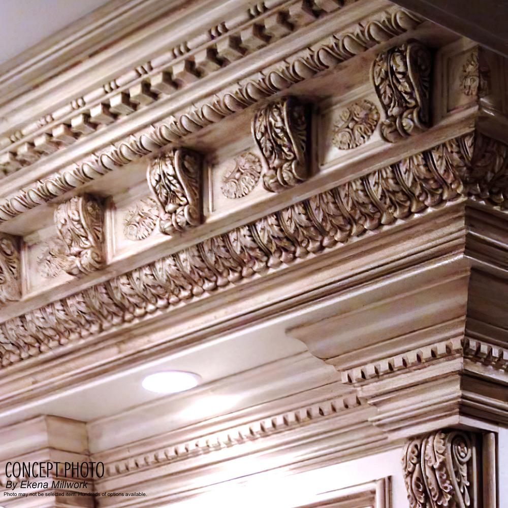 Factory Primed Ekena Millwork MLD06X02X07KI-CASE-2 Kirke Crown Moulding 6 3//8H x 2 1//2P x 7F x 94 1//2L 2-Pack