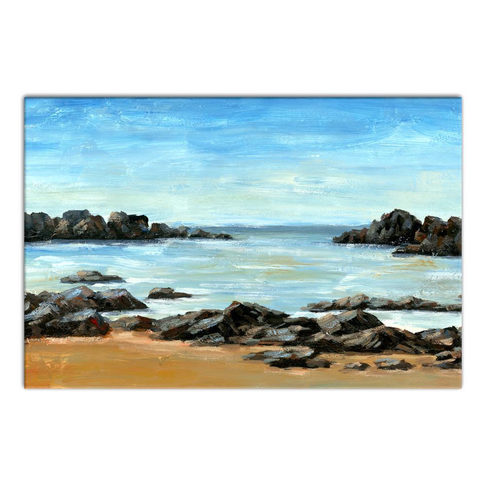 Designs Direct 24 In X 36 Rocky Beach Landscape Printed Rocky Beach Landscape