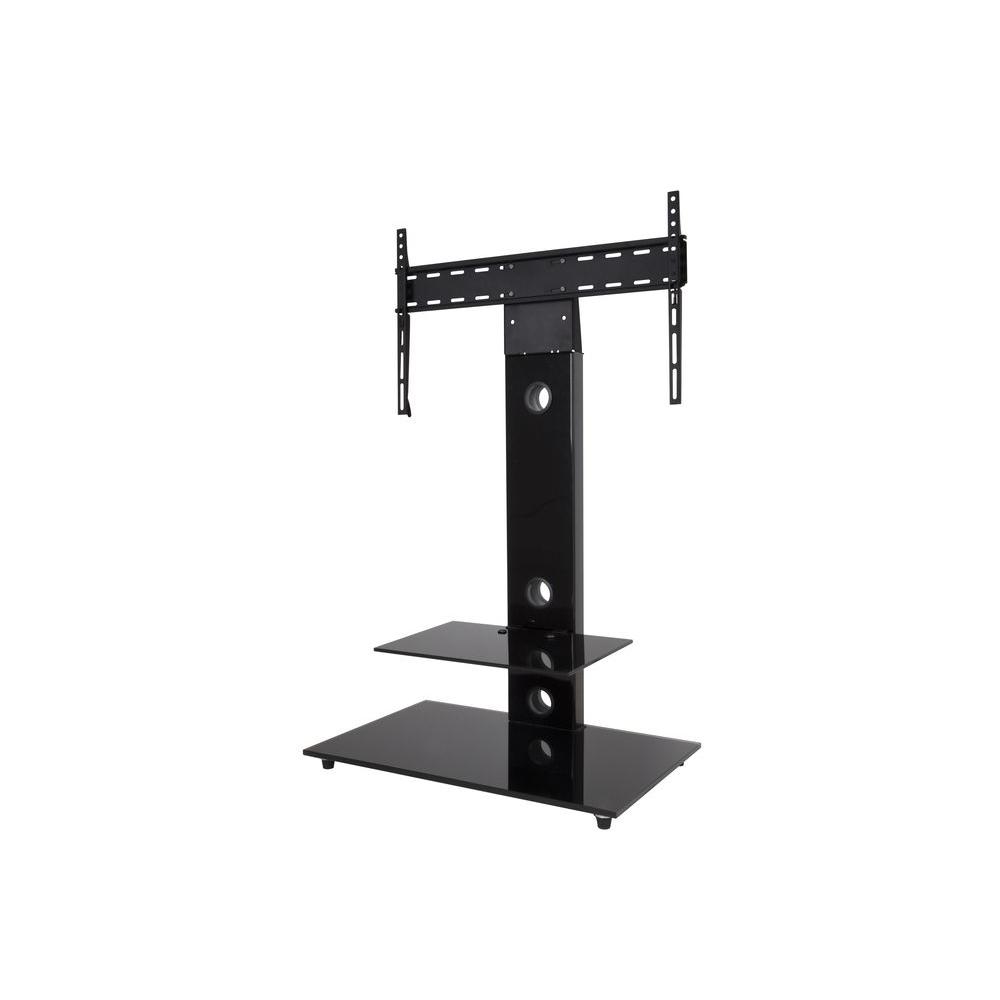 Avf Lesina 27 In Black Metal Pedestal Tv Stand Fits Tvs Up To 55 In With Flat Screen Mount Fsl700leb A The Home Depot
