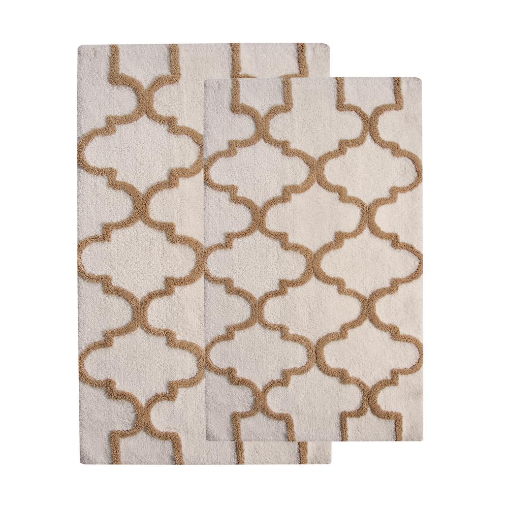 Saffron Fabs 24 in. x 17 in. and 34 in. x 21 in. 2Piece Cotton Bath