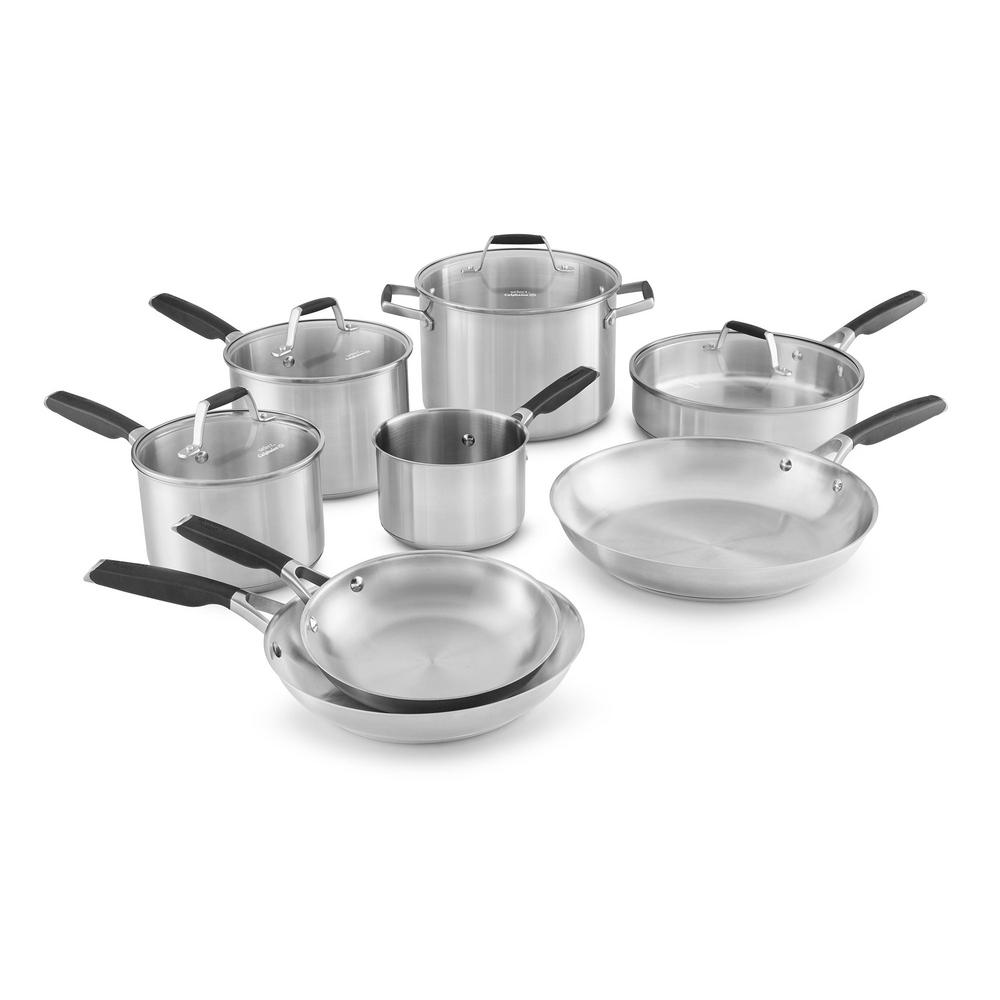 Calphalon Select 12-Piece Stainless Steel Cookware Set-1966717 - The Home Depot