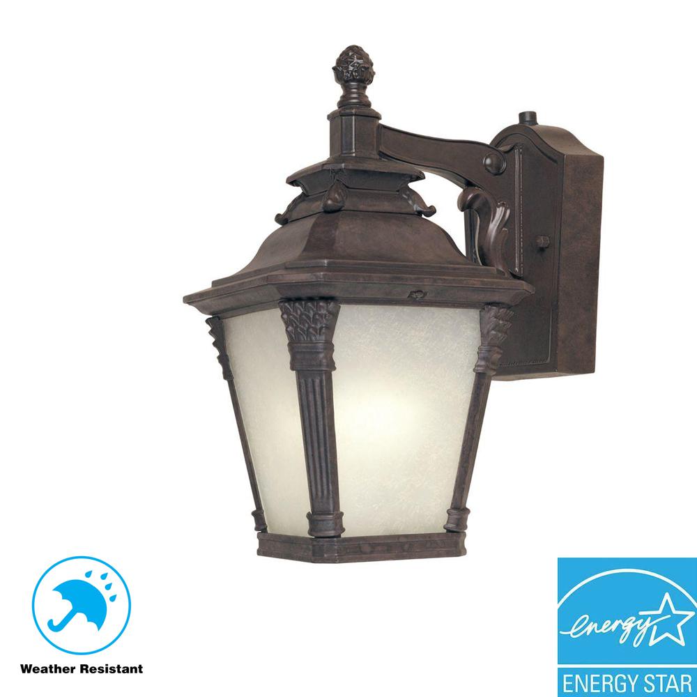 Specialty Finishes Hampton Bay Outdoor Wall Mounted Lighting Outdoor Seville Bronze Wall Mount Lantern 9 Hampton Bay