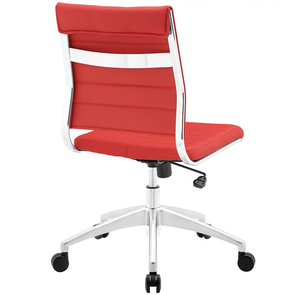 Modway Jive Armless Mid Back Office Chair In Red Eei 1525 - Red Armless Desk Chair Modway Jive Armless Mid Back Office Chair In Red Eei 1525 - Red Armless Desk Chair