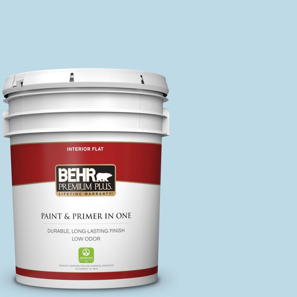 BEHR Premium Plus 5 gal. M5001 Tinted Ice Flat Low Odor Interior