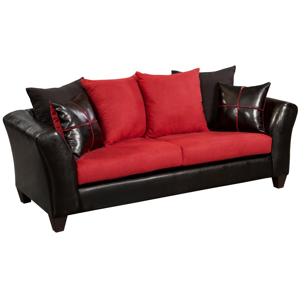 Flash Furniture Victory Lane Cardinal Microfiber Jefferson Black Flash Furniture Victory Lane Cardinal