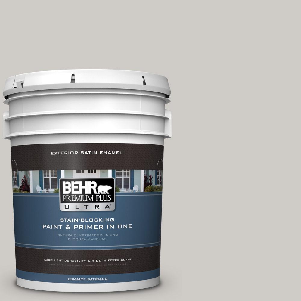 BEHR Premium Plus Ultra 5 gal. PPU2610 Chic Gray Satin Enamel