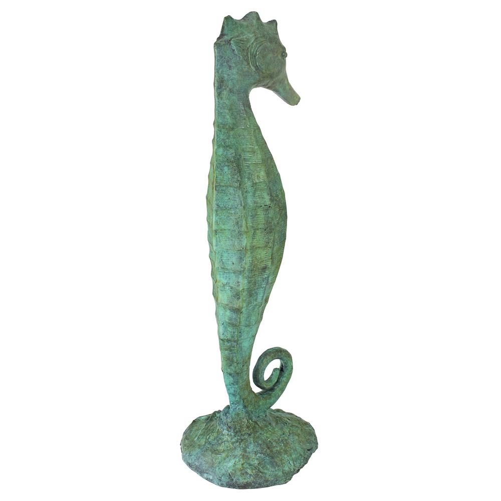 Design Toscano 19 In H Seahorse Bronze Garden Statue Pk692 The Home Depot Design Toscano 19 In H Seahorse Bronze, Seahorse Garden Statue