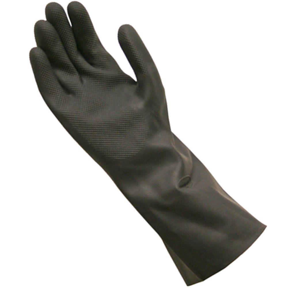 black cleaning gloves