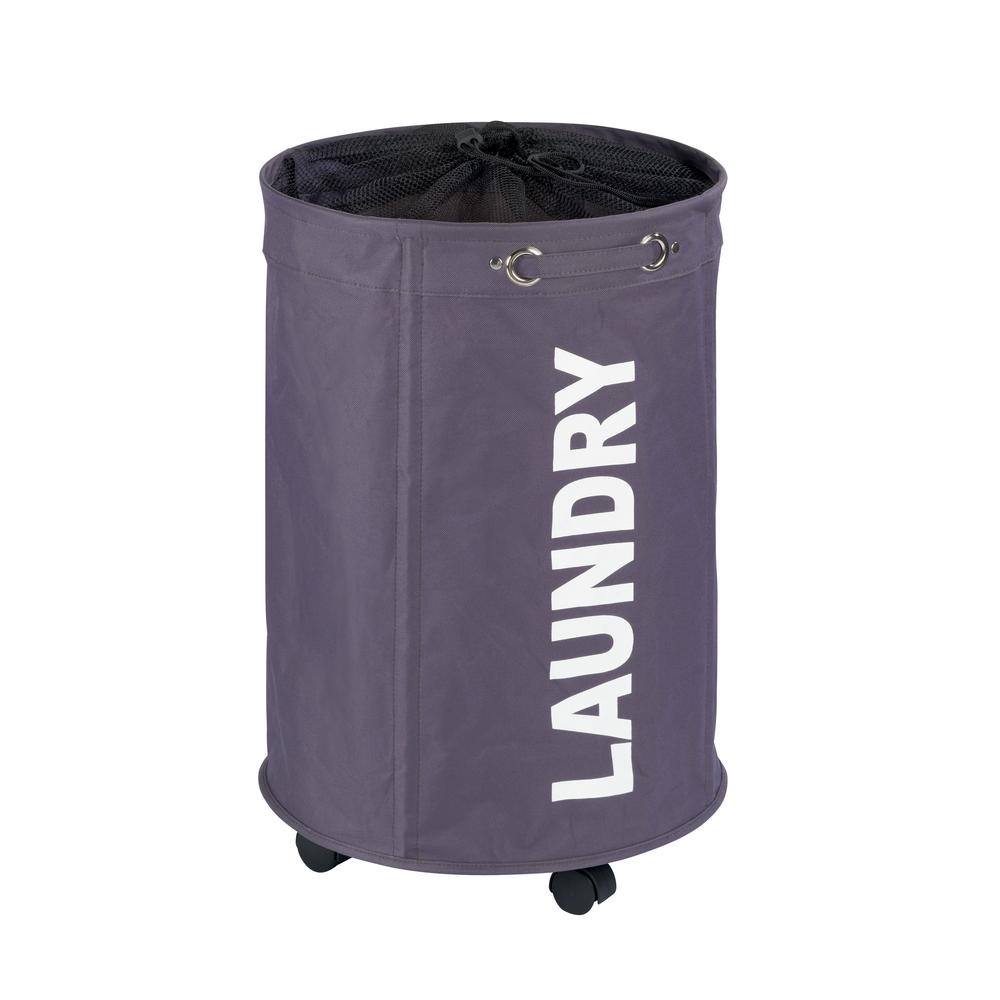 Wenko Rondo Grey Laundry Hamper