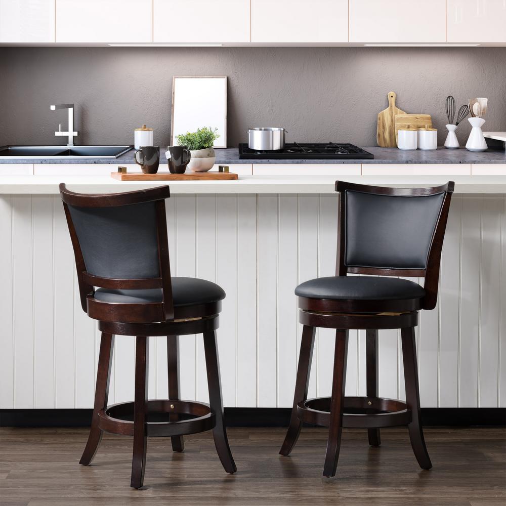 Corliving Woodgrove 25 In Counter Height Swivel Barstools With