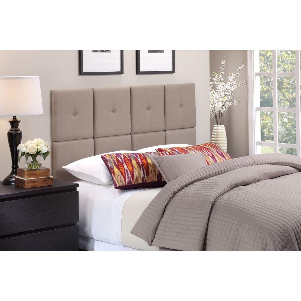 Foremost Tessa Taupe King Headboard-THT-61013-FB-TAU -KNG - The Home Depot