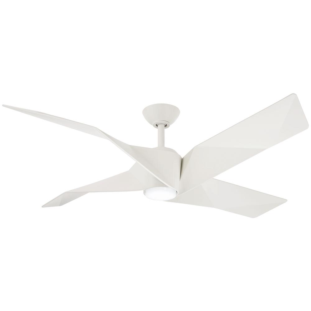 Aire A Minka Group Design Welkin 56 In Integrated Led Indoor Flat White Ceiling Fan With Light